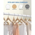 thumbnail image 4 of 2 PACK Closet Rods for Hanging Clothes, 17 to 28 Inches Stepless Adjustable Metal Closet Rod, 1.3 Inches Heavy Duty Clothes Hanging Rod for Closet Wardrobes Laundry RV, White, 4 of 7