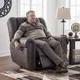 thumbnail image 2 of Bonzy Home Electric Power Recliner Chair, Modern Reclining Chair with Rivet Trim & USB Port, Classic Single Sofa Home Theater Recliner Seating, Gray, 2 of 10