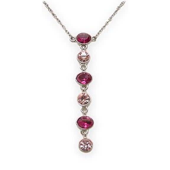 Crystal Drop Necklace and Earrings Set - NE-CQN1717D