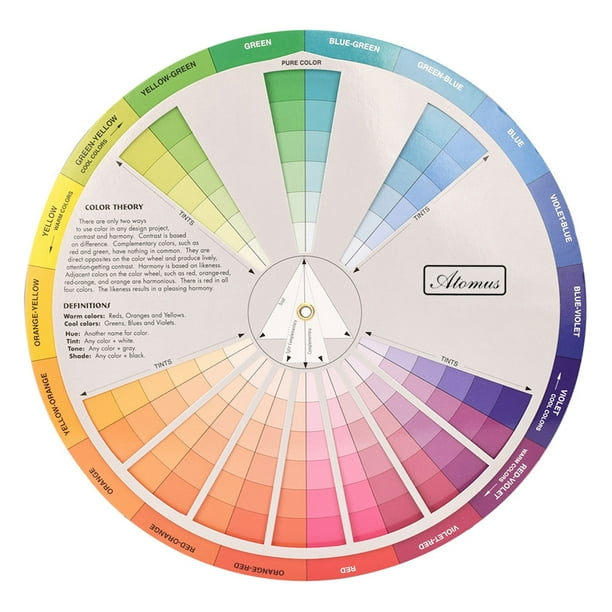 Creative Color Wheel Color Learning Rotation Wheel Color Board Chart ...