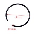 thumbnail image 3 of Riforla Unisex Solid Corner Stainless Steel C-ring Solid Sensitive False Nose Nail Rings Gold, 3 of 7
