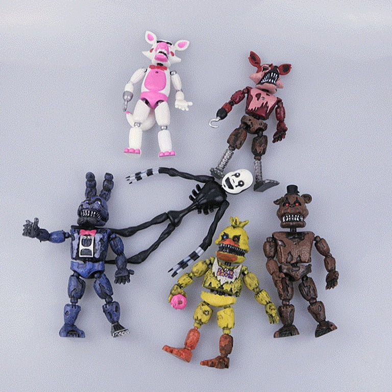 Five Nights at Freddy's 4 Action Figures FNAF Toy lot of 6 Figures.
