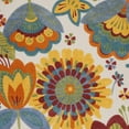 thumbnail image 5 of HomeRoots 479411 12 x 15 ft. White Yellow & Blue Floral Non Skid Indoor & Outdoor Rectangle Area Rug, 5 of 6