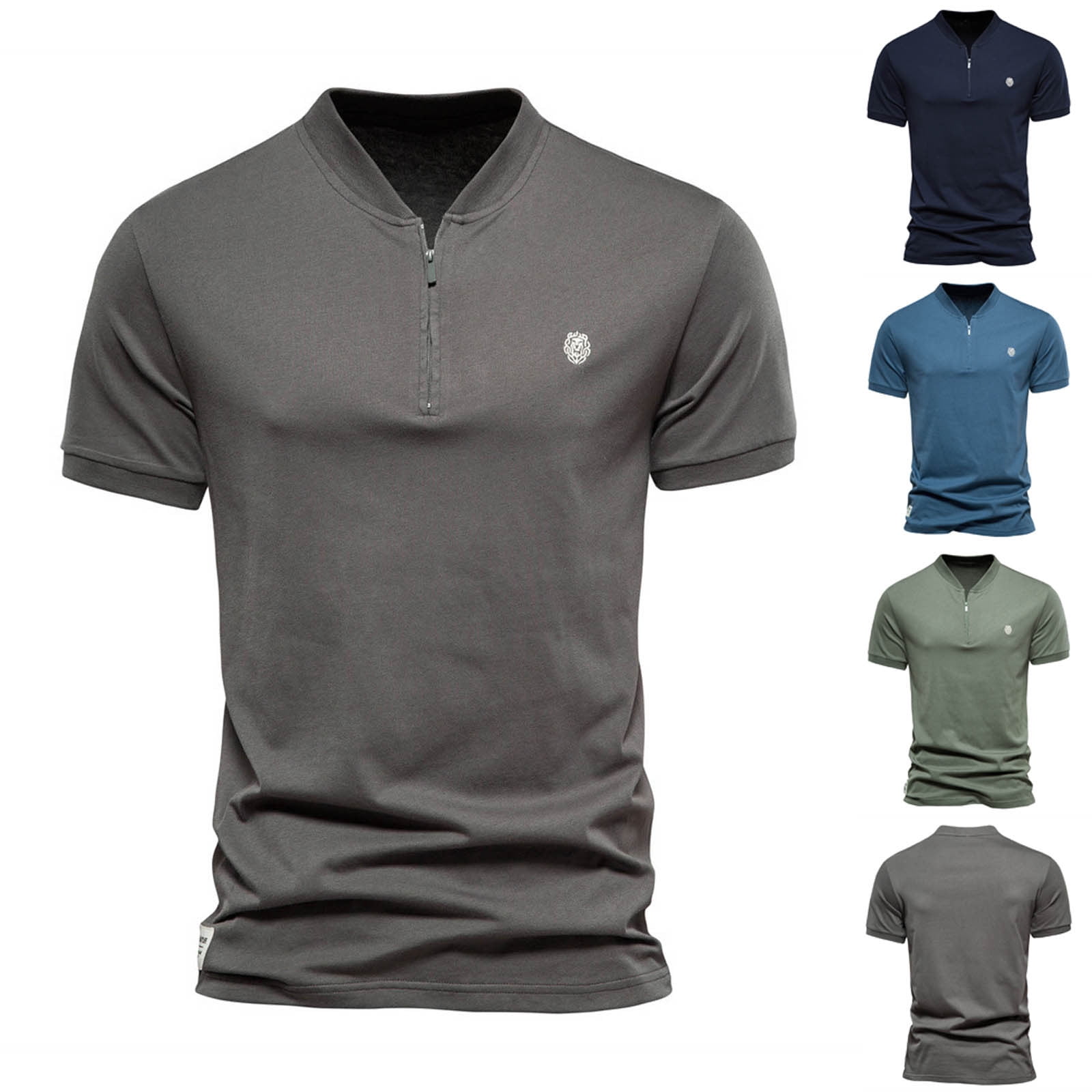 symoid Mens Shirts Clearance Value VNeck Summer Casual Big and Tall
