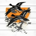 thumbnail image 2 of Marmont Hill "Flock of Geese" Painting Print on White Wood, 2 of 7