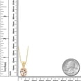 thumbnail image 2 of Gem Stone King 18K Yellow Gold Plated Silver Pendant with Chain Morganite Moissanite (3.24 Cttw), 2 of 4