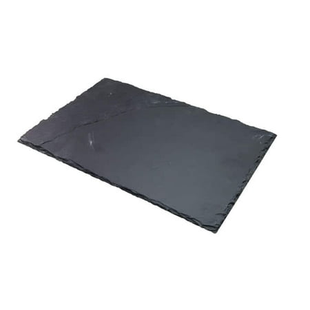 Porcelain Tray Rectangular Winco WDL001-301, 11-1/2 x 7-7/8-Inch Ardesia Tavo Slate Rectangular Porcelain Platter, Black, 6PCS ()