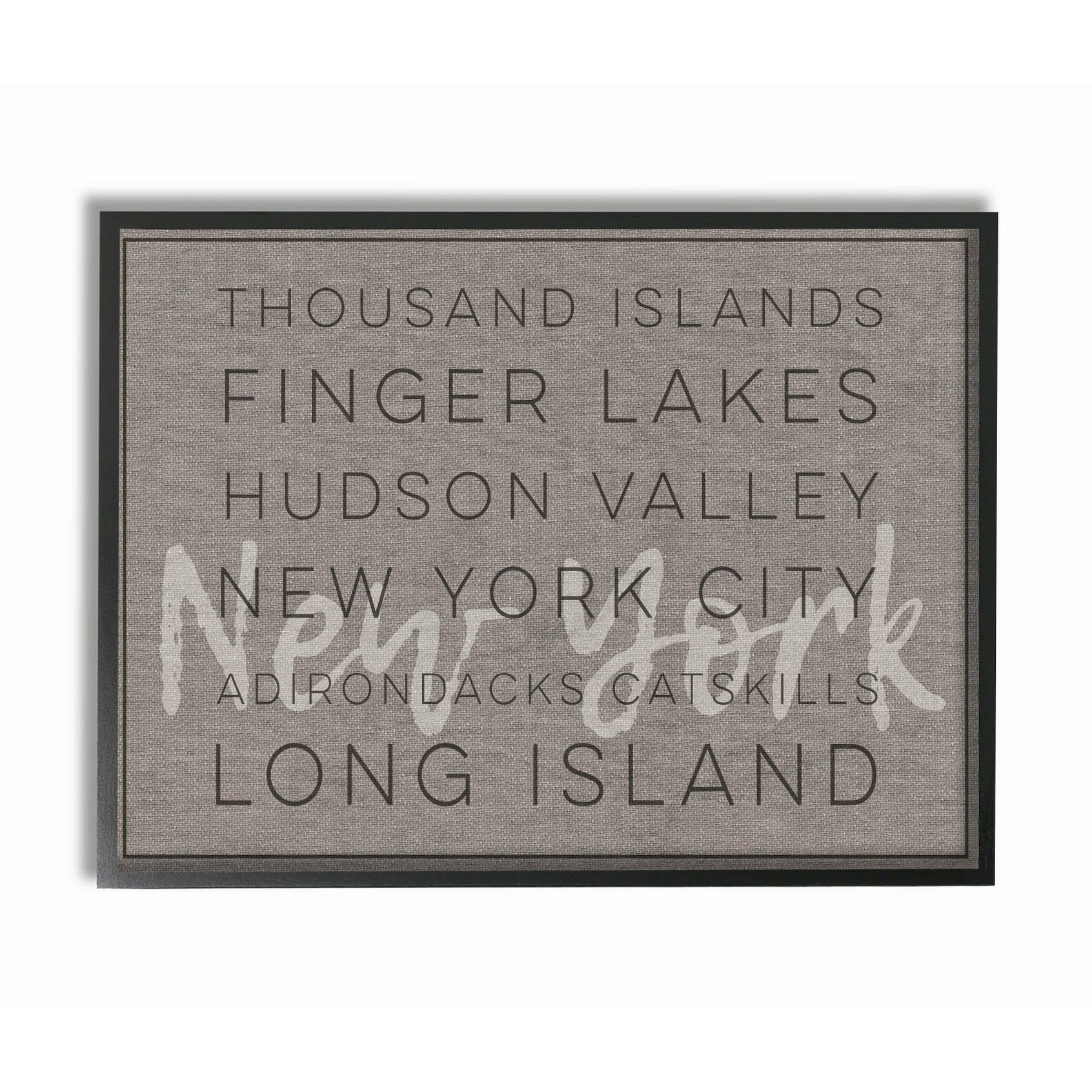 Stupell  New York Hudson Valley Long Island Typography Framed Giclee Art 16 x 20