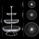 thumbnail image 3 of Soporte para tartas de frutas, cesta de frutas de 3 niveles para más espacio en la encimera, cesta de frutas de metal como elemento decorativo en la cocina de su casa de campo, 3 cestas de almacenamie JFHHH pequeña, 3 of 5
