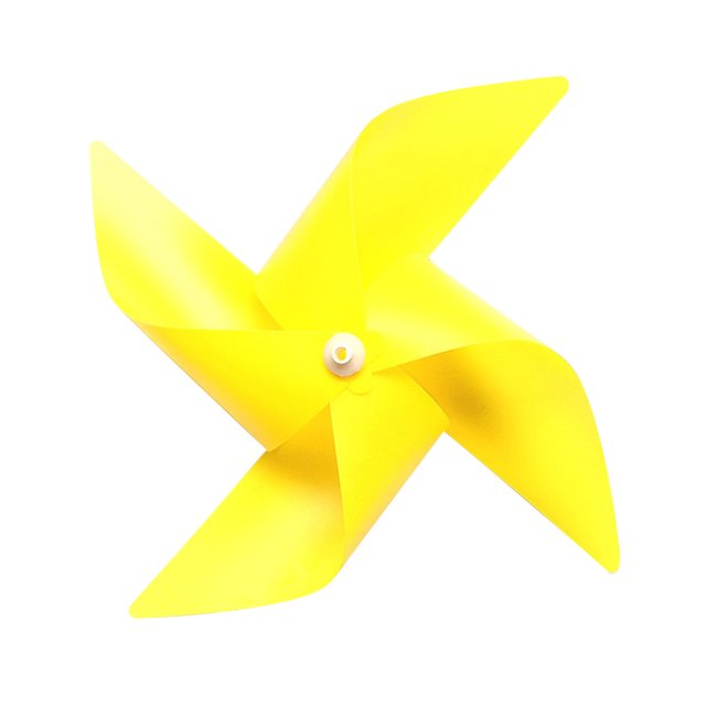 Miangastore 10 Pcs Plastic Windmill Pinwheel Wind Kids Toy Garden Lawn Party Decor (Yellow)