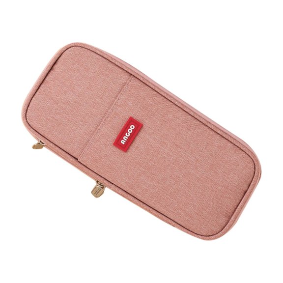 Large Capacity Pencil Case, Canvas Zipper Pouch, Multifunctional Storage Bag for Pens Pencils Art Brushes, Compact Soft Durable Organizer for Office Travel Cosmetics