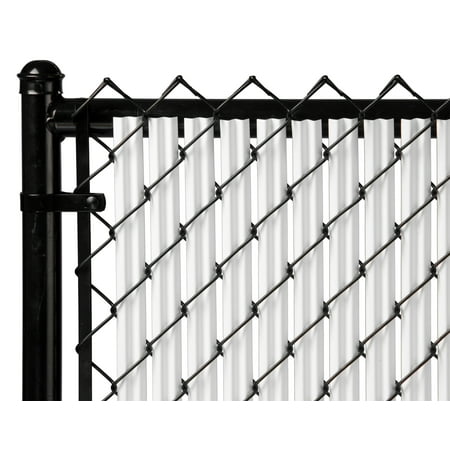 White 6ft Ridged Slat for Chain Link Fence (Best Trimmer Head For Chain Link Fence)