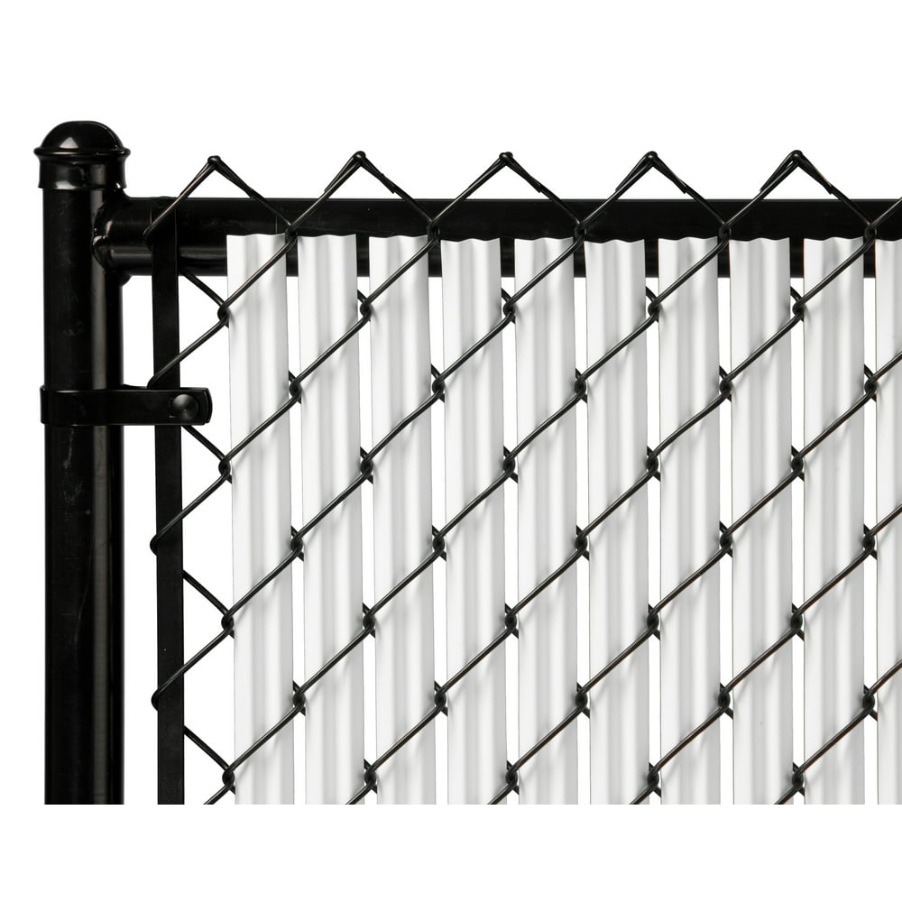 White 6ft Ridged Slat for Chain Link Fence - Walmart.com - Walmart.com