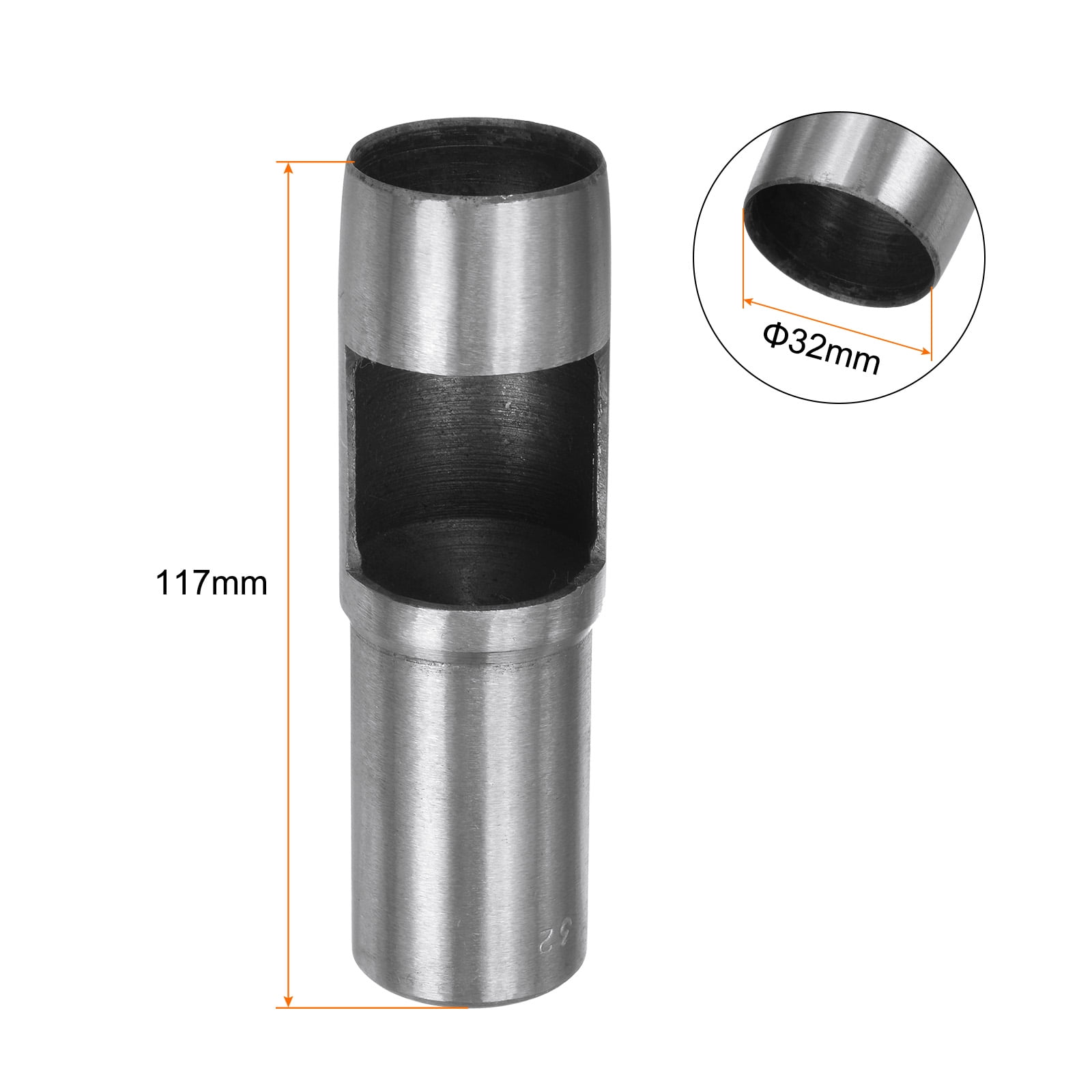 Uxcell Hollow  Punch Tool 32mm Hole Punch Carbon Steel for Watch Belts Leather