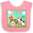 thumbnail image 3 of Inktastic I'm Two Farm Animals Wearing Birthday Party Hats Boys or Girls Baby Bib, 3 of 4