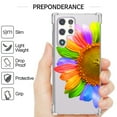 thumbnail image 3 of CoverON Phone Design For Samsung Galaxy S22 Ultra Case, Clear Flexible Soft Rubber Slim TPU Cover, Rainbow Sunflower, 3 of 8