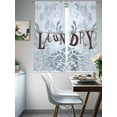 thumbnail image 4 of Laundry Blue Sheer Curtains 72 Inch Length 2 Panels Set, Vintage Boho Modern Country Style Flower Voile Window Treatment Rod Pocket Curtains Sheers Drapes for Bedroom/Living Room/Kitchen 52"x72"x2, 4 of 7