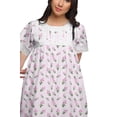 thumbnail image 5 of Moomaya Printed Nightdress For Ladies Cotton Ruffled Border Nursing Night Gown, 5 of 6