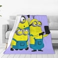 thumbnail image 1 of Manta polar de Minions, manta súper suave y acogedora, manta de franela ligera, mullida y cómoda, mantas de felpa cálidas para sofá, cama, 1 of 8