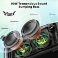thumbnail image 2 of Altavoz portátil Tribit StormBox Blast: sonido estéreo fuerte de 90 W con XBass, altavoz Bluetooth resistente al agua IPX7 con luz LED, PowerBank, Bluetooth 5.3 y TWS, ecualizador personalizado, tiemp, 2 of 5