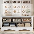 thumbnail image 4 of Homall 5 Drawer Double Dresser, Modern Wood Chest of Drawer for Living Room Bedroom,White, 4 of 8