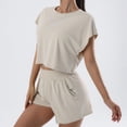 thumbnail image 6 of SDNall Womens Sets 2 Piece Outfits Set Quick Drying Sleeveless Top Shorts Nude Casual Fitness Exercise Yoga Set Womens Summer Tops, 6 of 9
