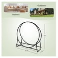thumbnail image 5 of Werqueid Fireplace Accessories Firewood Rack - 40 Inch Tubular Log Hoop for Indoor, Outdoor Use, Heavy-duty Steel Frame, Firewood Holder for Patio, Deck, Porch, Easy Assembly Fireplace Wood Holder, 5 of 9