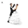 thumbnail image 2 of Dserhfy Wedding Couple Doll Romantic Adorable Resin Fine Workmanship Weeding Couple Figurines Cake Topper for Party, 2 of 8