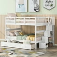 thumbnail image 2 of Full-Over-Full Bunk Bed with Drawer, Storage and Guard Rail for Bedroom, 2 of 7