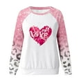 thumbnail image 4 of Bjutir Valentines Day Women Tops Casual Love Printed Round Neck Long Sleeved Sweatshirt (Style 1), 4 of 4