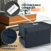 alavisxf xx Vinyl Record Storage Box for -7inch Records Crate Holds up to 60 records, Black