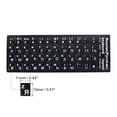 thumbnail image 2 of Uxcell Russian Keyboard Layout Stickers Computer Replacement Cover Universal Black Background White Lettering, 4 Pack, 2 of 5