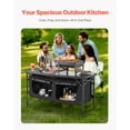 thumbnail image 2 of VEVOR Table de Camping Pliante, Table de Cuisine de Camping Pliante Portable pour l'Extérieur Station de Cuisson 3 Hauteurs Réglables, 2 of 9