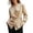 Beige, variant on Work Tops for Women Trendy Fashion 2026 V-Neck Crossover Pleated Dress Shirts Business Casual Long Sleeve Satin Blouses Pink XXL