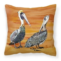Carolines Treasures 8407PW1414 Pelican Fabric Decorative Pillow, 14Hx14W, multicolor
