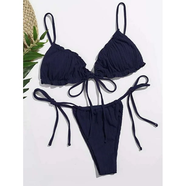 Traje de baño bikini europeo y americano sexy triángulo bolso correas