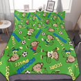 thumbnail image 1 of HAHDAXIA Monkey Pattern Bedding Solid Comforter Set for All Seasons 3 Pieces(1 Comforter+2 Pillowcases) Soft Microfiber Bedding Set Full(79"x90"), 1 of 7