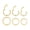 Gold, variant on 3 Pairs 18G Surgical Steel Hinged Clicker Hoop Earrings, 8mm 10mm 12mm Segment Ring, Cartilage Helix Daith Tragus Septum Nose Piercing Jewelry for Women Men, Silver Gold Tone