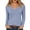 #11Light Blue, variant on MYAOYINo Boundaries Womens Long Sleeve V Neck Top Solid Color Fitted T Shirt