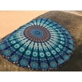 thumbnail image 3 of Round Table Cover Bohemia Indian Mandala Table Cloth Fabric Peacock Father Tablecloth Mediterranean Style Kitchen Round TableCloth Boho, 3 of 4