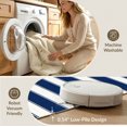thumbnail image 5 of ODIKA 8'x10' Washable Area Rug Door Nautical Layered Border Front Doormat Stripe Welcome Striped Refined for King Size Bedroom Under Bed, Master Suite, Non-Shedding, Easy Care, 5 of 7