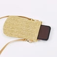 thumbnail image 3 of NOKIO Womens Straw Cell Phone Purse Small Crossbody Bag Shoulder Bag for Summer, 2024 Summer New Grass Knitted Carrying Bag Mobile Phone Mouth Red Bag Key Change Card Bag Shoulder Bag, 3 of 7