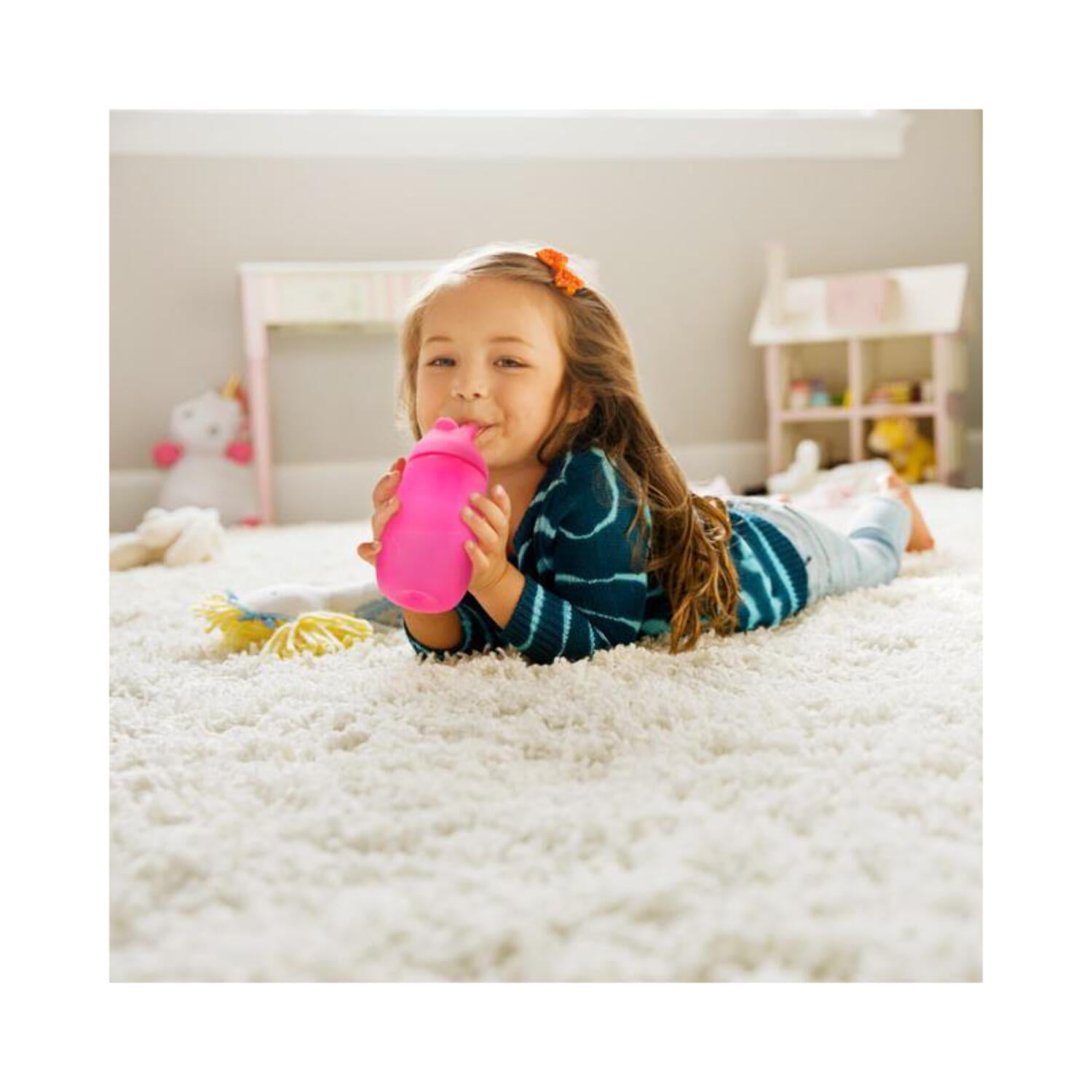 (2 pack) Munchkin® Simple Clean™ Toddler Sippy Cup, 10 oz, Pink, Unisex
