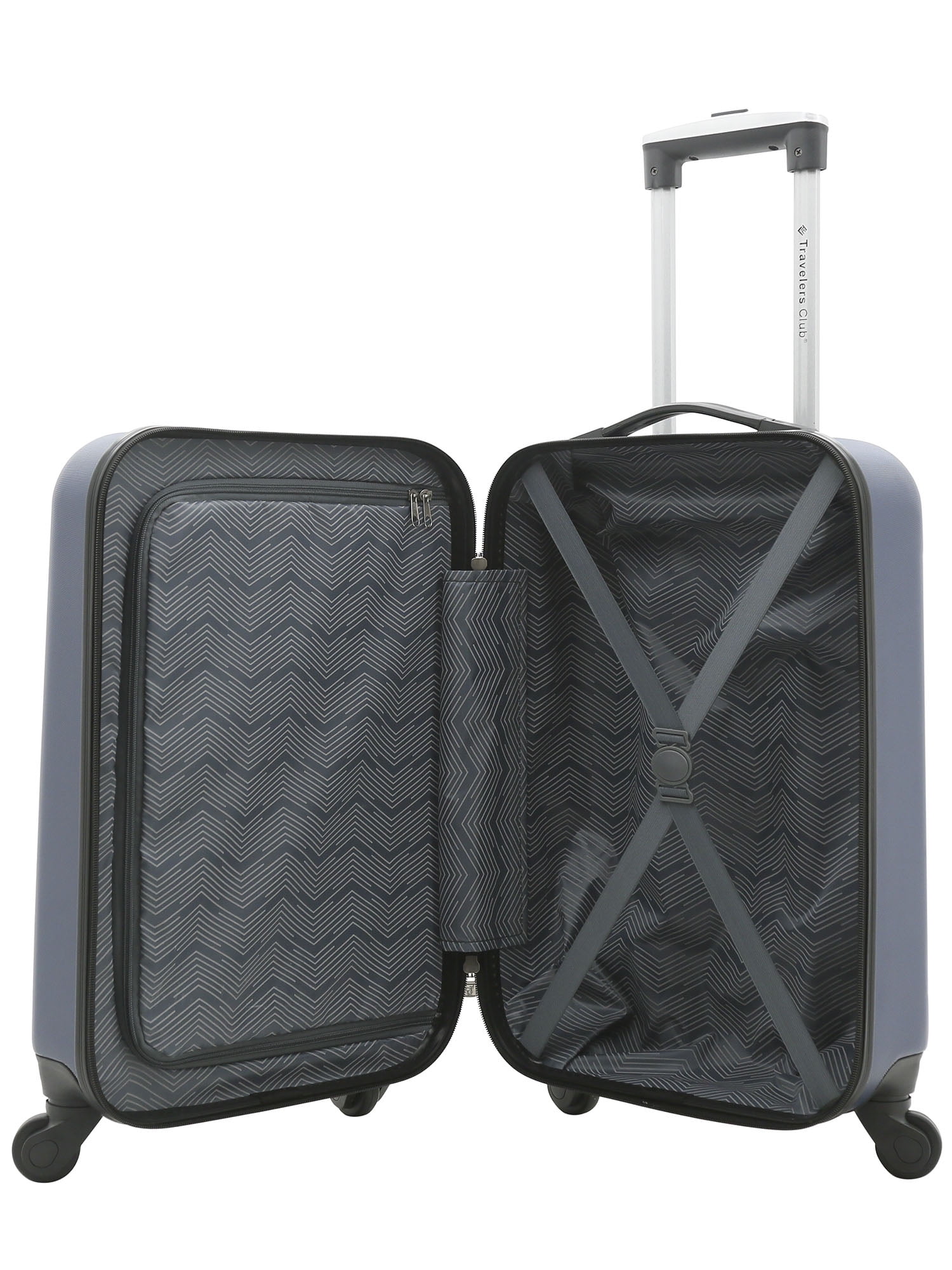 Travelers Club 20-Inch Hard Side Spinner Rolling Carry-on - Blue