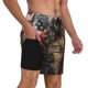 thumbnail image 2 of Balery Bald Eagle Soldier Bañador para hombre, shorts de playa de secado rápido con entrepierna y forro de compresión-Large, 2 of 6