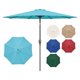 thumbnail image 1 of Sombrilla de patio Simple Deluxe de 2,7 m para exteriores con inclinación y manivela, color turquesa, 1 of 5