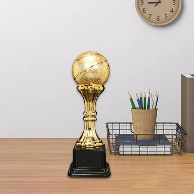 Copas de trofeos de baloncesto de PP para niños, copas de trofeos de premio, recuerdos de fiesta, es decorativos multifuncionales para exhibir en estantes o mesas 29cm CUTICAT Trofeo de premio