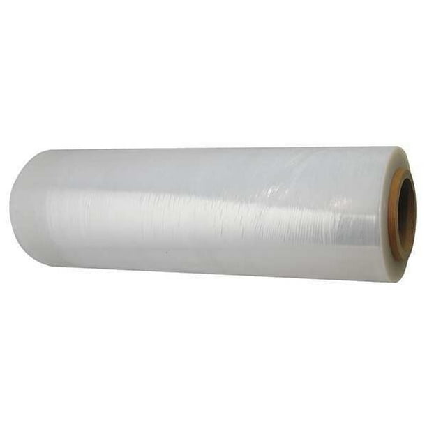 ZoroSelect Hand Stretch Wrap 18" x 1500 ft., Cast Style, Clear