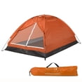 thumbnail image 1 of 2 Person Camping Tent For Easy Set-Up Lightweight Garden Sun Shield Outdoor Hiking Orange, 1 of 9