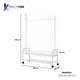 thumbnail image 2 of Rack Perchero Metalico Reforzado Movil Doble Estante Ropa Practiksa Color Blanco RZ30004, 2 of 8